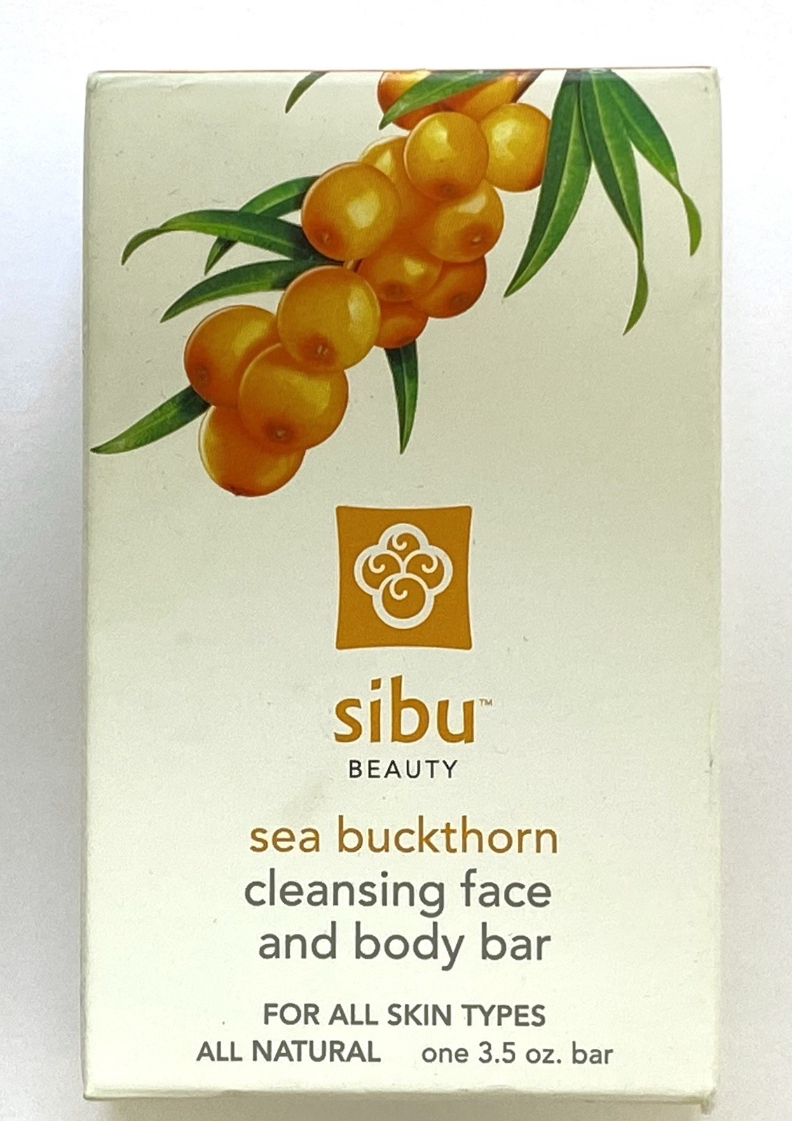 Sibu Beauty Sea Buckthorn Cleansing Face and Body Bar 3.5 oz NOS