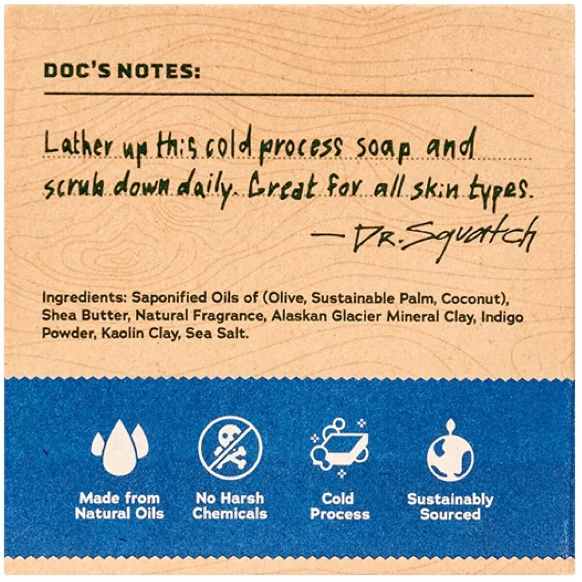 Dr. Squatch All Natural Bar Soap for Men with Zero Grit, Fresh Falls BIN S