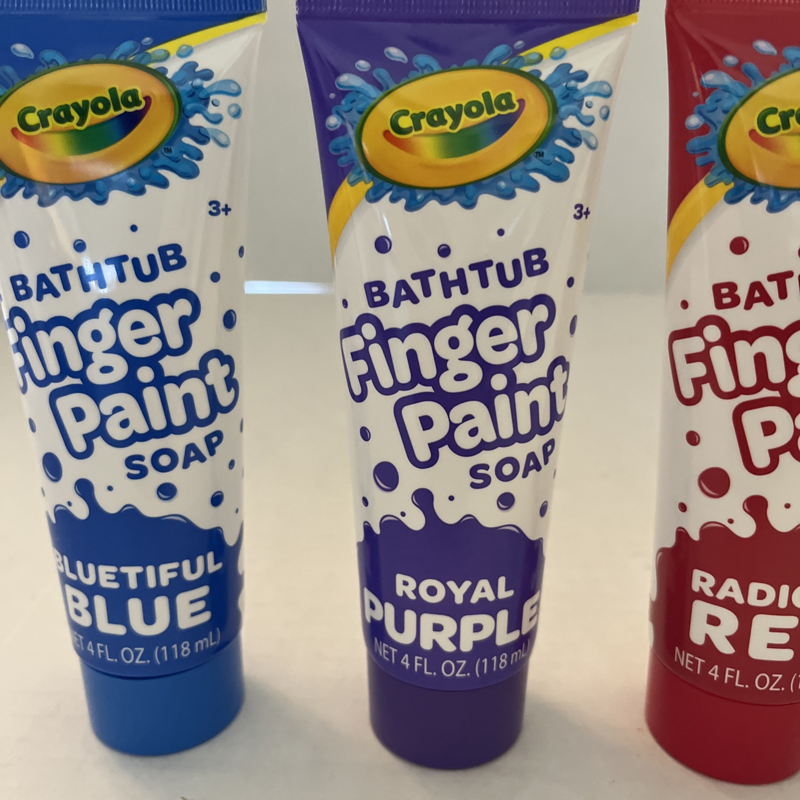 LOT of 5 Crayola Bathtub Finger Paint Soap Red Pink Green Blue Purple