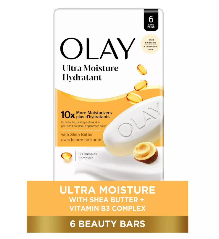 Olay Ultra Moisture Hydrant Shea Butter B3 Complex Beauty Bar Soaps 3.17oz 6pack