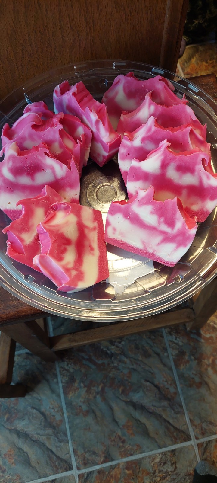 Dead End Chaos Farms Peppermint Moisturizing Body Bar Soap Pink White Milky Way