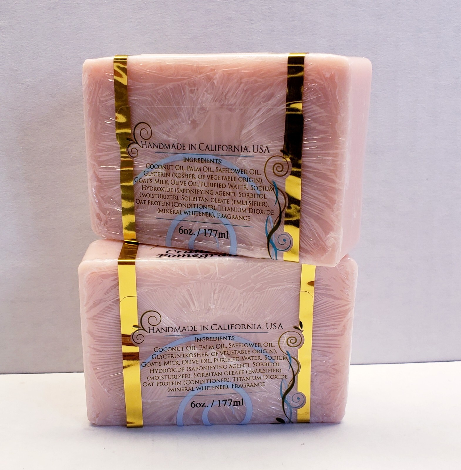 CRANBERRY POMEGRANATE -Goat’s Milk & Olive Oil Natural Beauty Bar Soap, 6 oz (2)