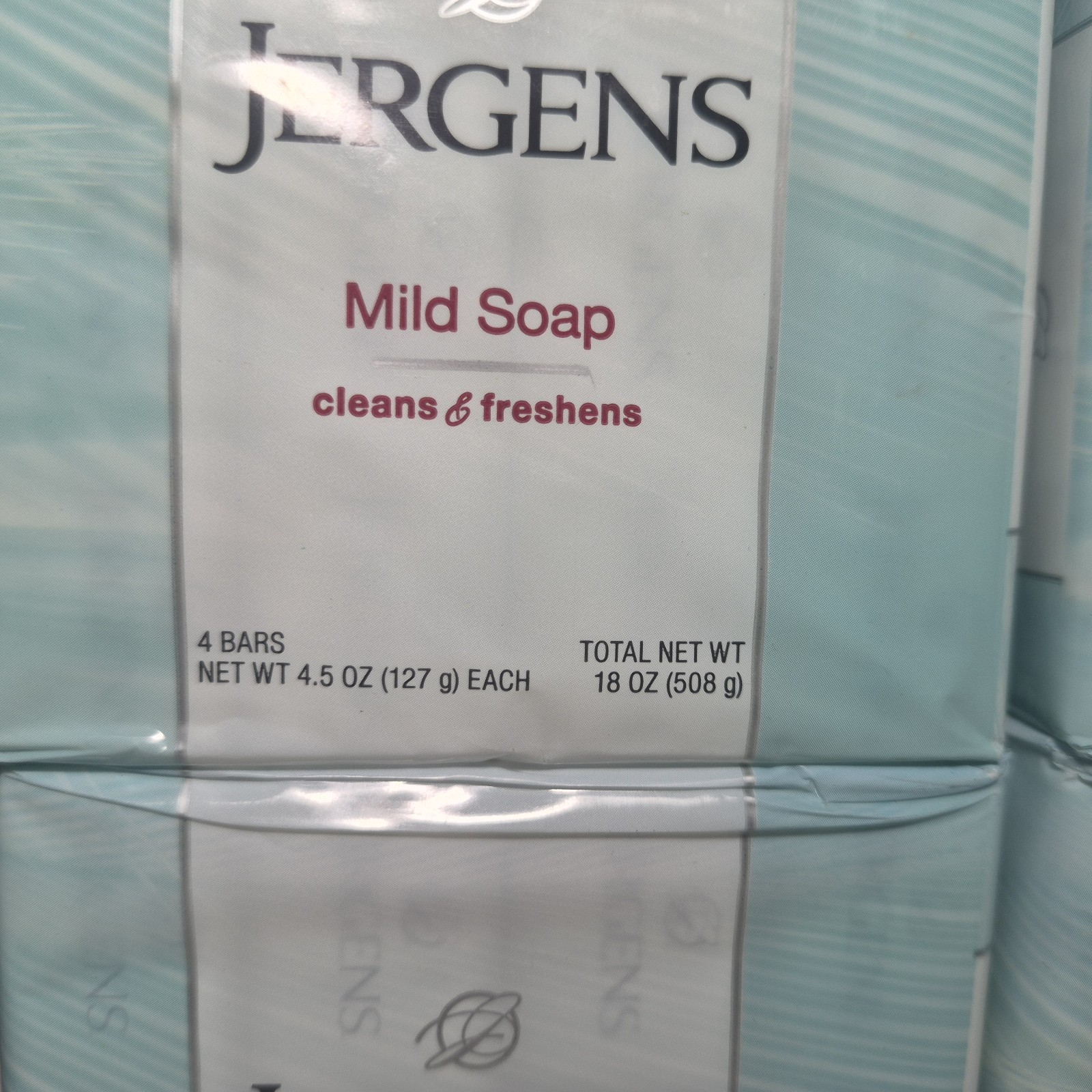(4) Lots Jergens Mild Soap 4.5 Oz Each Bar TOTAL 16 Bars NEW