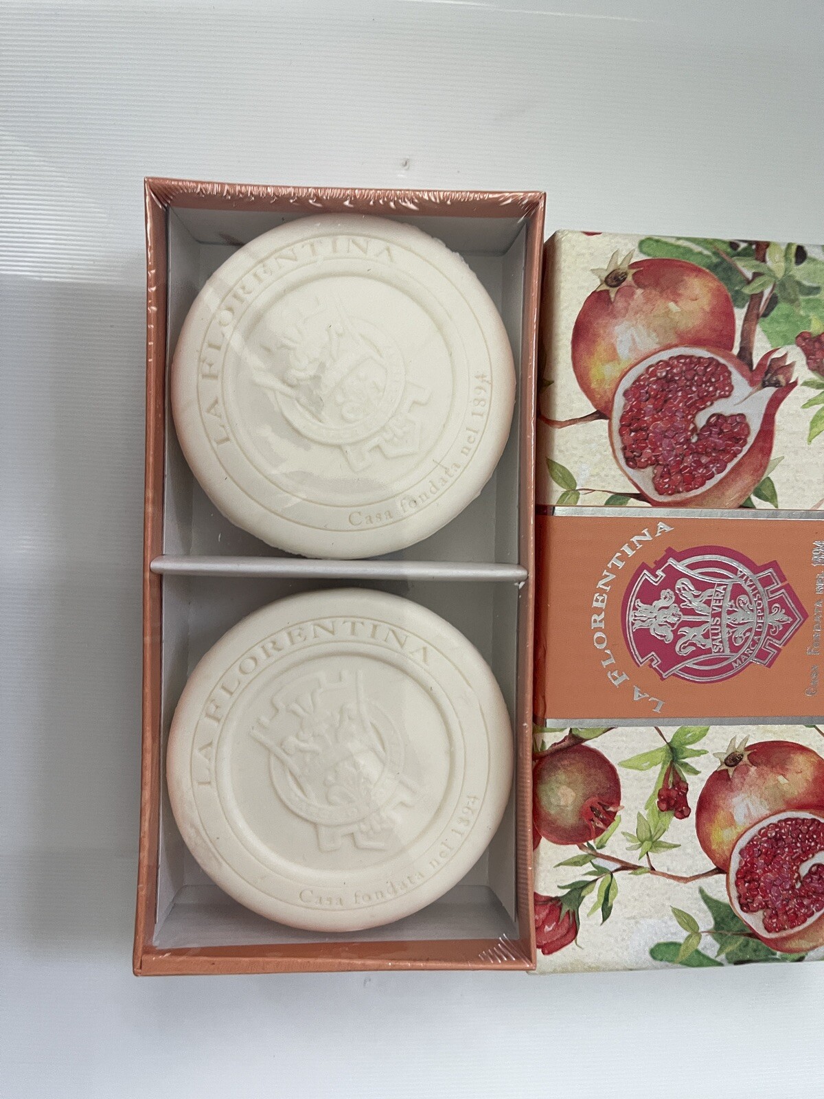 Saponerie Mario Fissi La Florentina Pomegranate Soap Set 2x4oz Melograno Italy