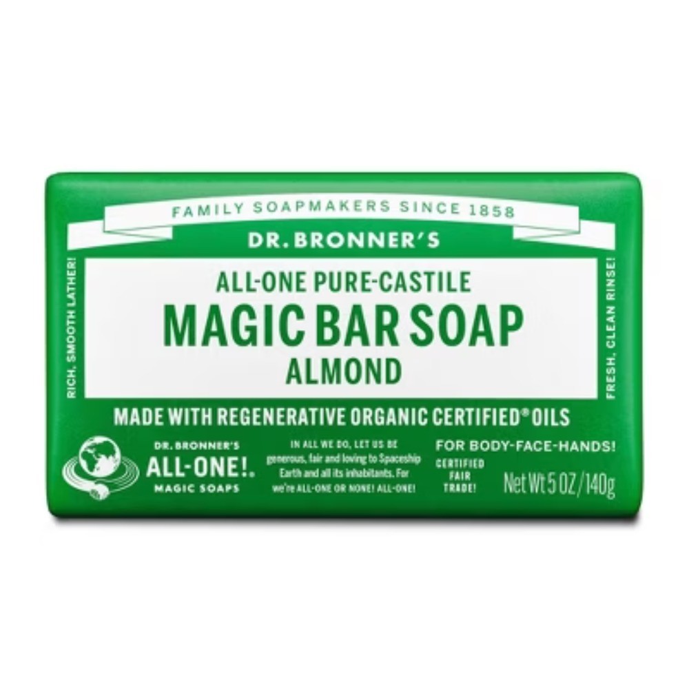 Dr. Bronner's All-One Pure-Castile Magic Bar Soap – Almond – 5oz