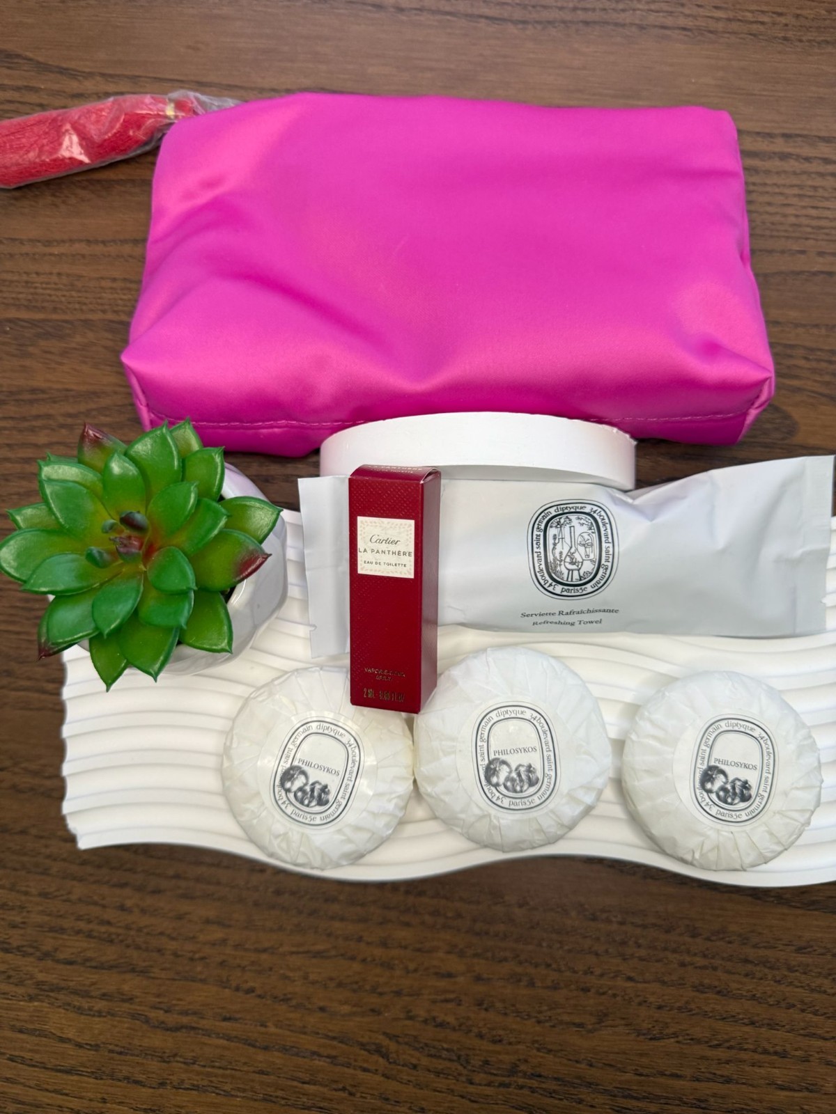 NEW Set of3 Diptyque Philosykos Round Soap Bar 45g/1.6oz each free Cartier gift