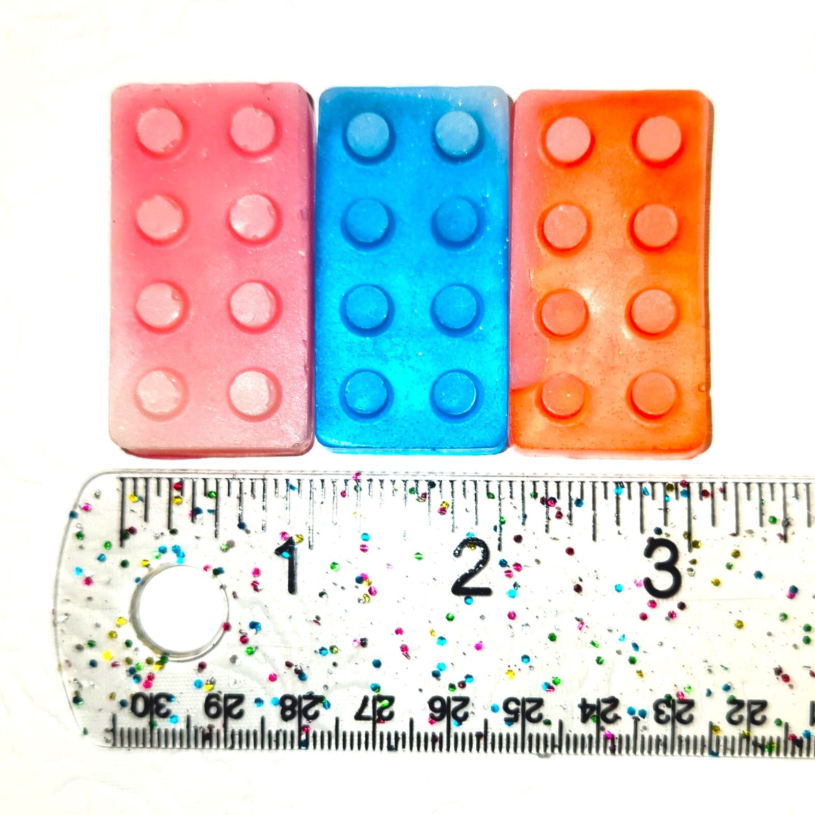 SOAP Bar Building Blocks Brick LEGO set of 3 Multiple Colors Kids Handmade Gift
