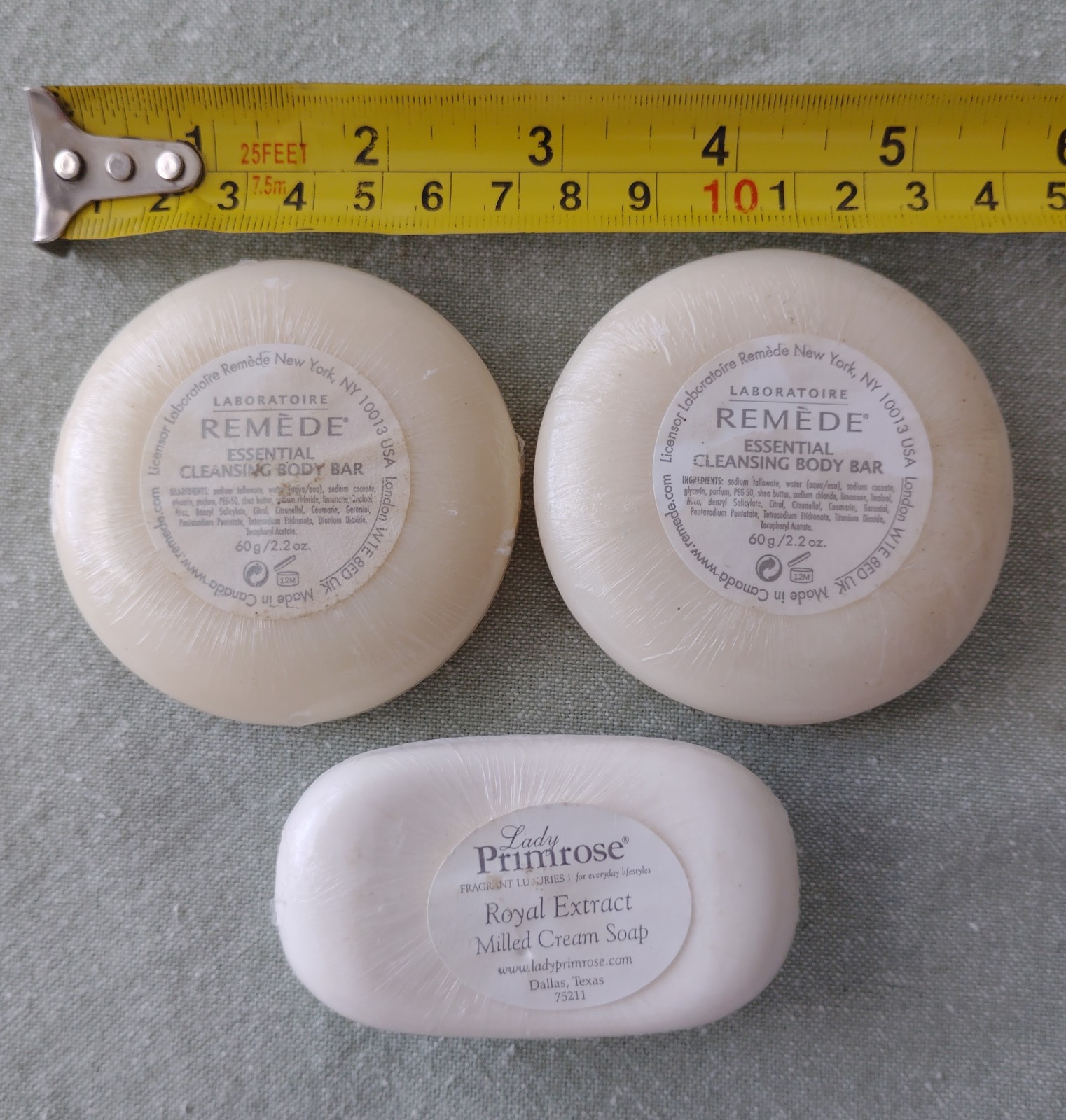 2 Laboratoire Remede Soap Bars Face & Body 1 Lady Primrose Milled Cream Bar Lot