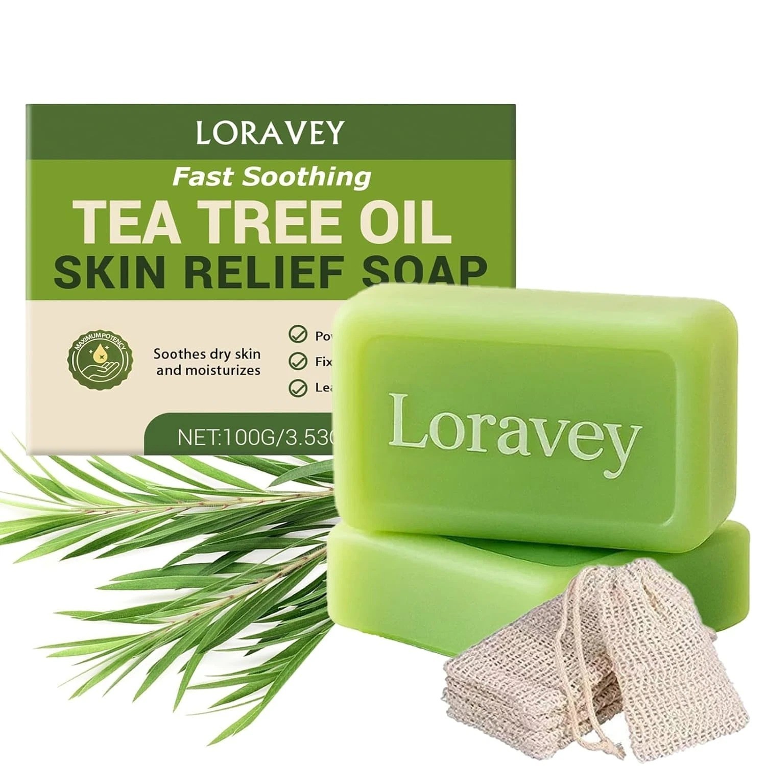 Antifungal Relief Soap Bar, Tea Tree Oil Soap, Natural Foot & Body Soaps for Hea