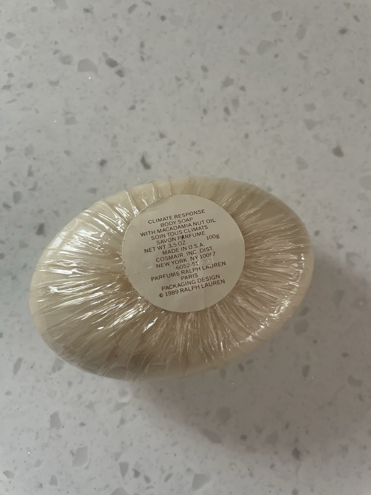 Vintage 1989 Ralph Lauren Climate Response Body Soap with Macadamia Nut Oil Soap