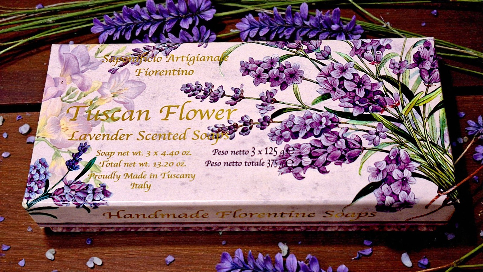 Saponificio Handmade Lavender Scented Bar Soap from Italy 3 bars 4.40 oz Each