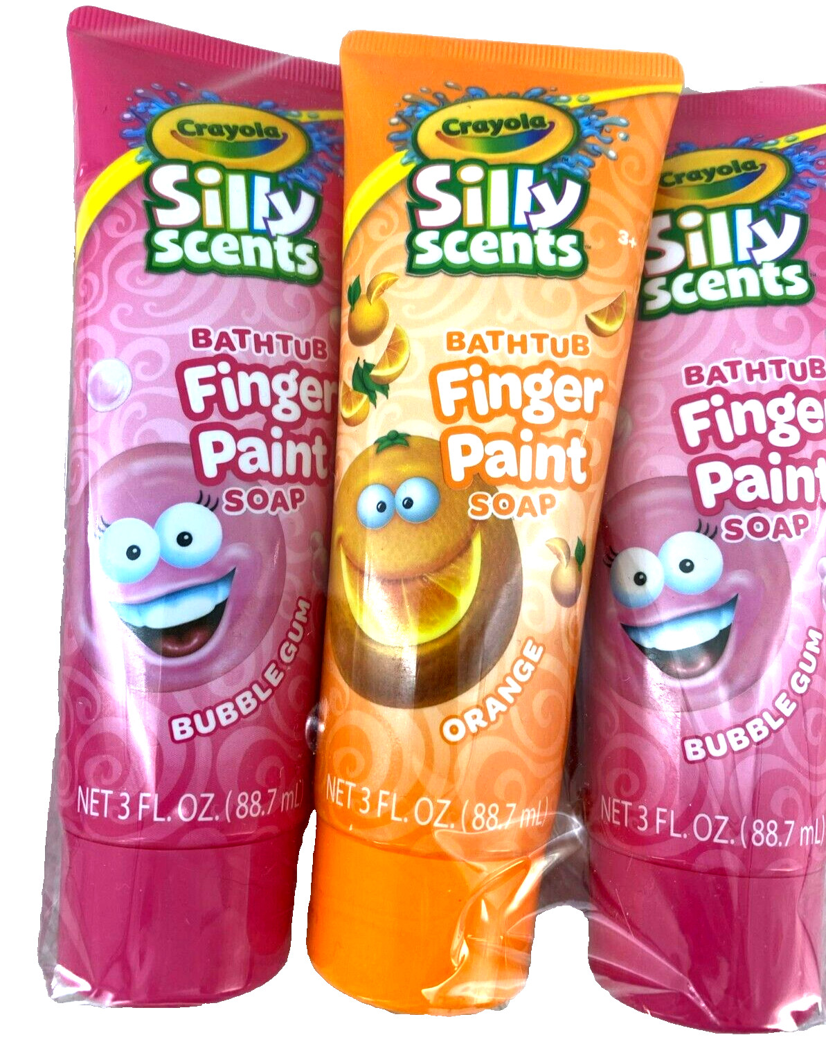 Crayola Bathtub Finger Paint Soap Silly Scents Blueberry Marshmellow Lot of 3