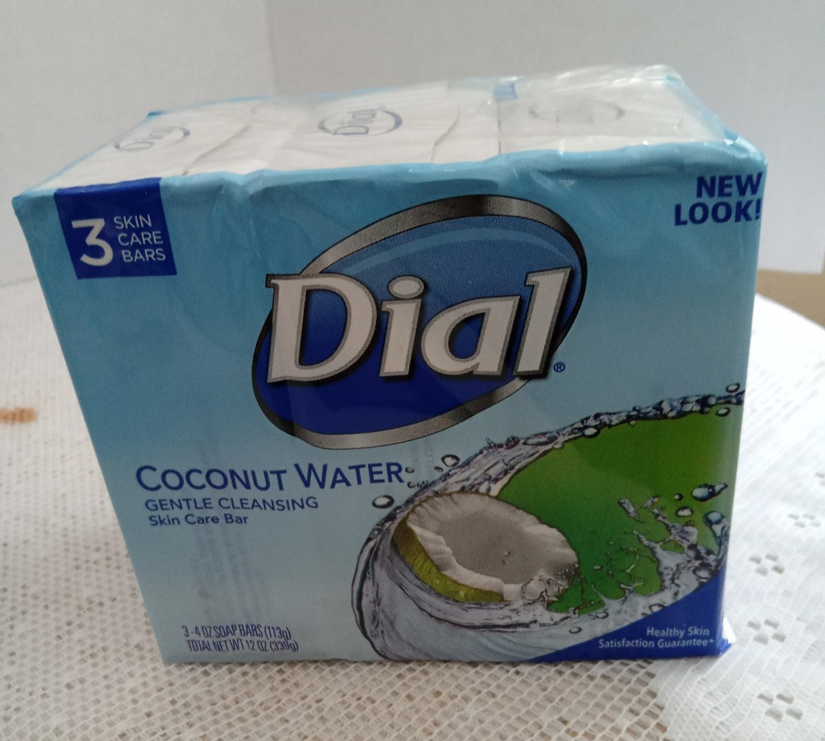 Dial Coconut Water 3 Pack Soap Bars 4 oz New Sealed Discontinued