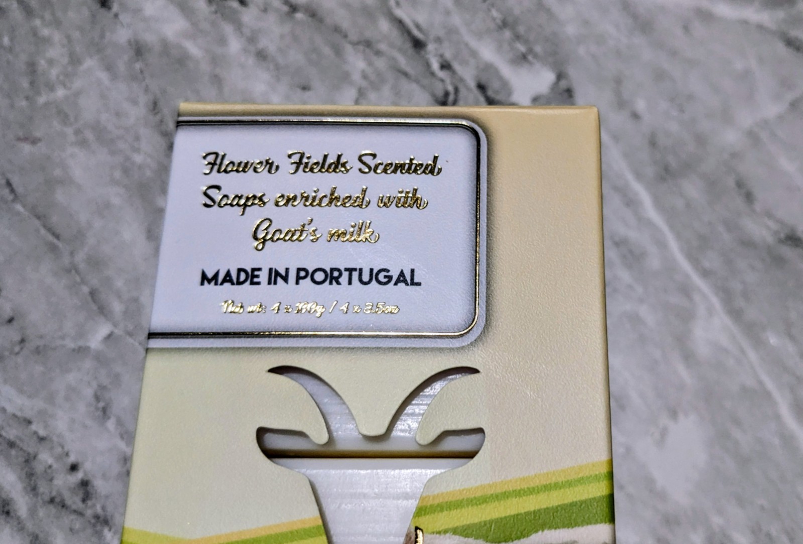 Goat Milk Bar soap Flower Fields Scented Pack Of 4 /100g Made In Portugal