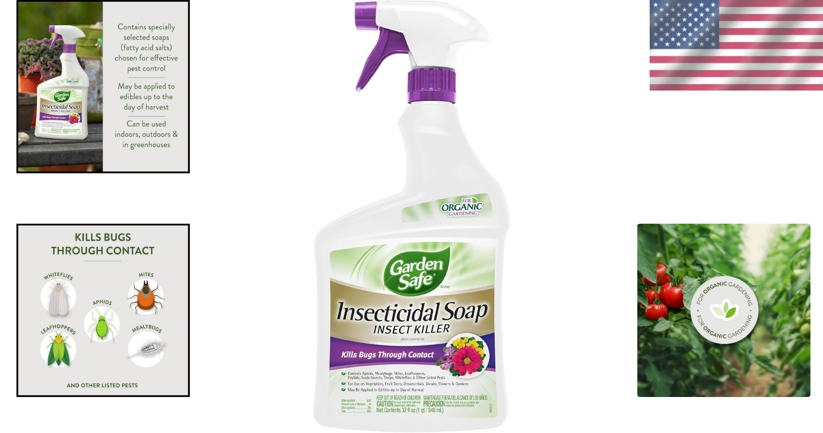 Ready-to-Use Organic Insecticidal Soap – Effective Pest Control Spray, 32oz
