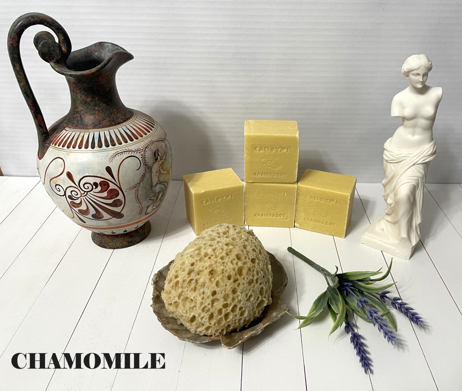 Greek Olive Oil Scented Soaps from Mytilene, Greece, 250 Gram Bars, S3