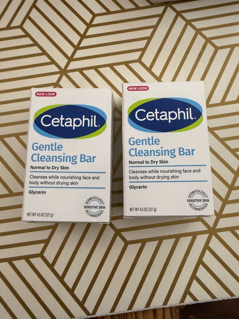 2 – CETAPHIL Gentle Cleansing Bar for Dry Sensitive Skin 4.5oz ea