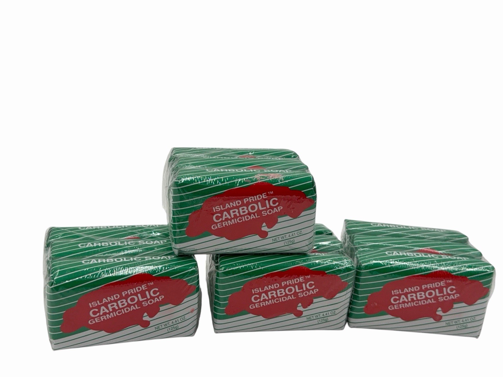 12 Bars Island Pride Carbolic Germicidal Soap 4.41oz Antibacterial Skin Cleanser