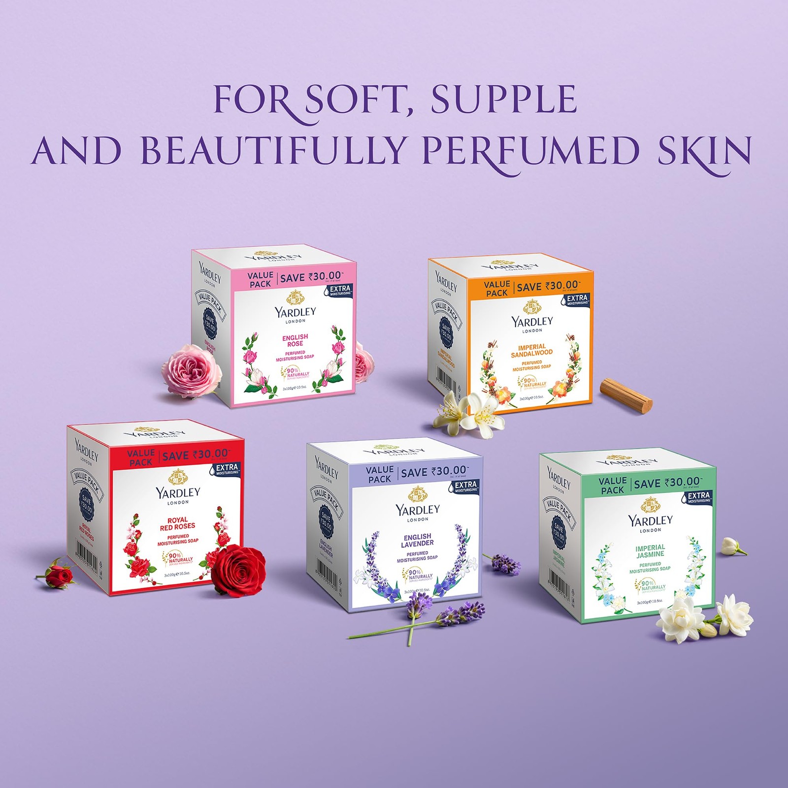 Yardley English Lavender Luxury Soap 3 x 100 g