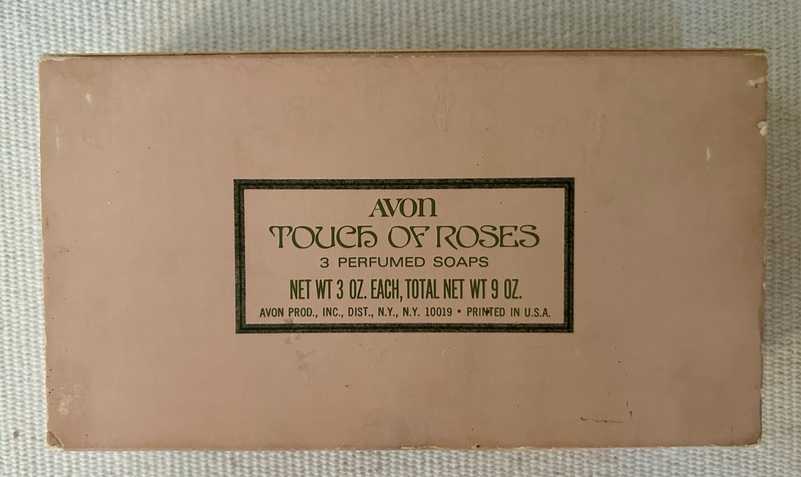 Vintage Avon TOUCH of ROSES 3 Perfume Soaps 3 Oz. Each 1970s NIB