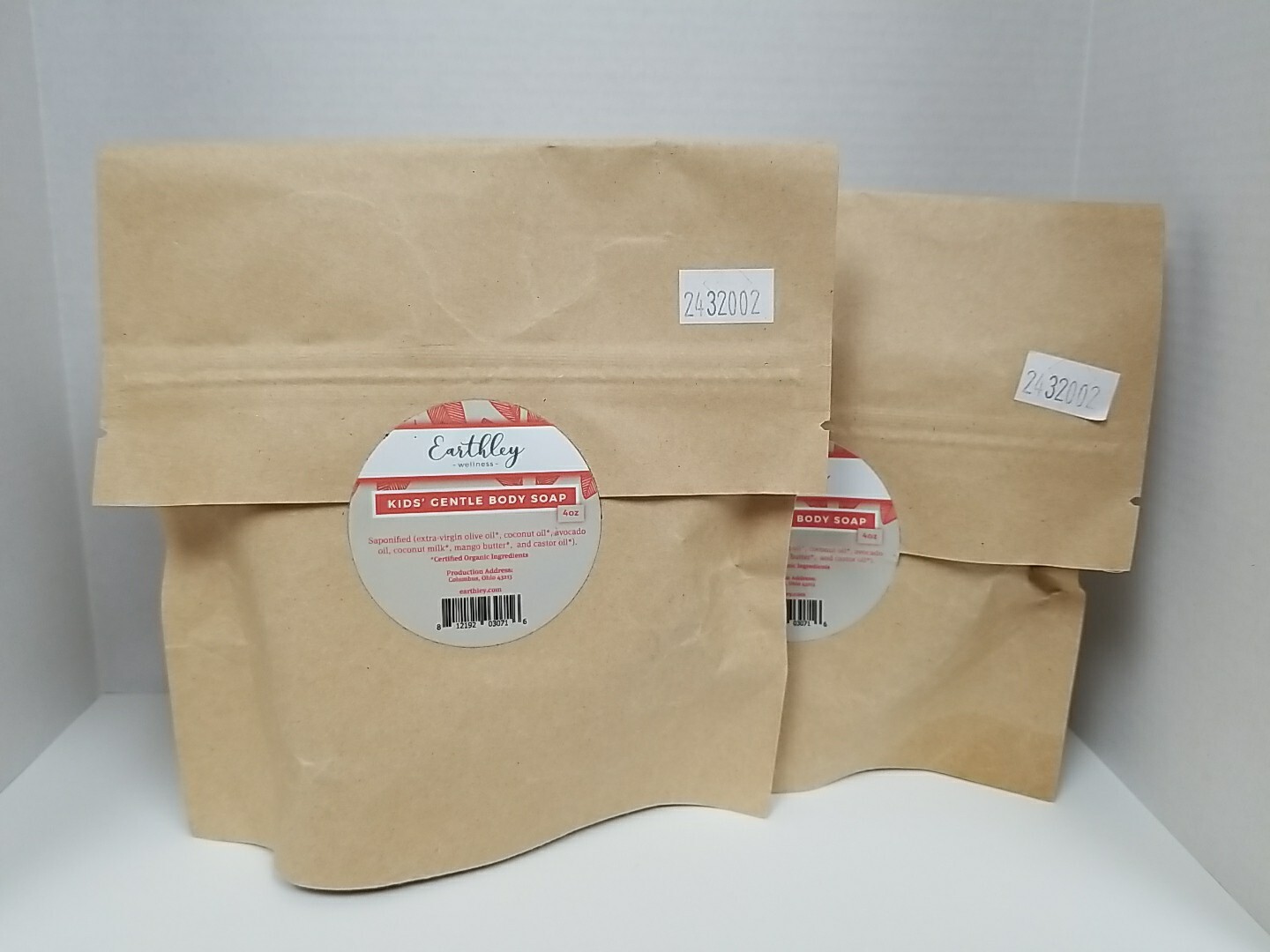 2 ct New Earthly Wellness Kids’ Gentle Body Soap – Organic Ingredients-Free Ship