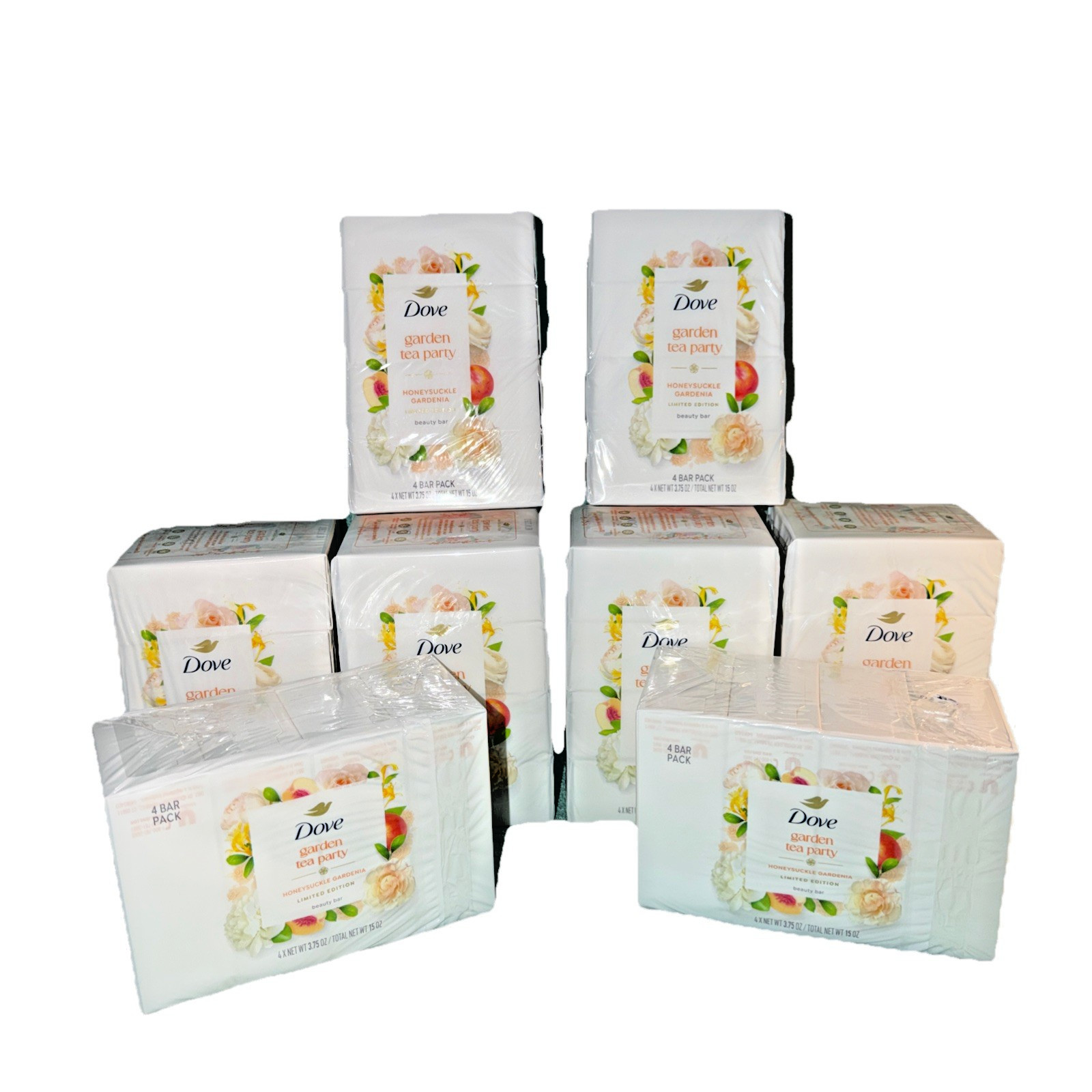40 LIMITED EDITION Dove Garden Tea Party HONEYSUCKLE GARDENIA 40 Beauty Bars