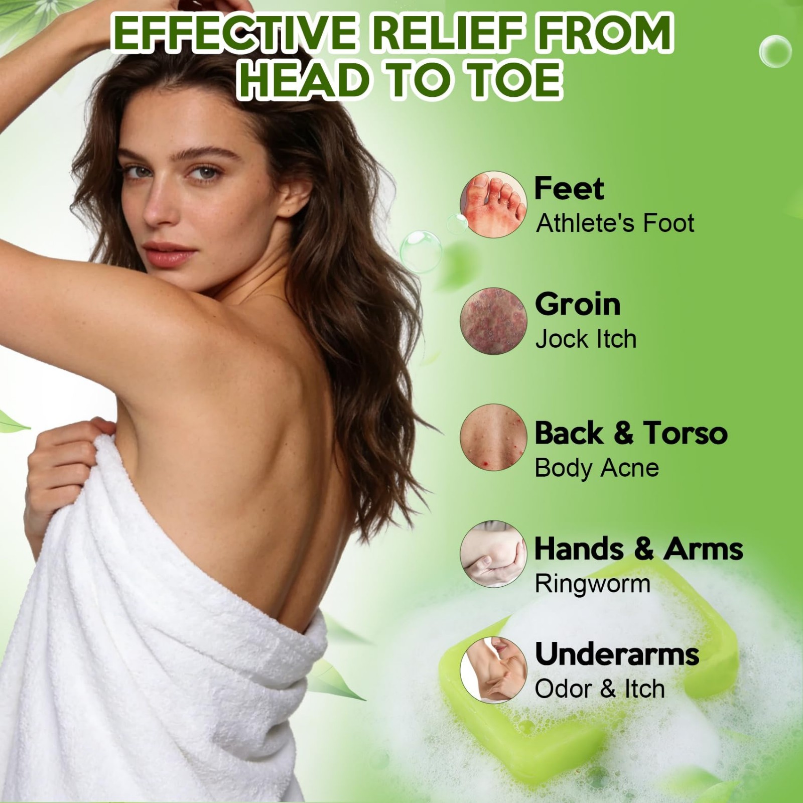 Natural Tea Tree Oil Antifungal Soap Bar – Jock Itch, Athlete’s Foot Relief, Bod