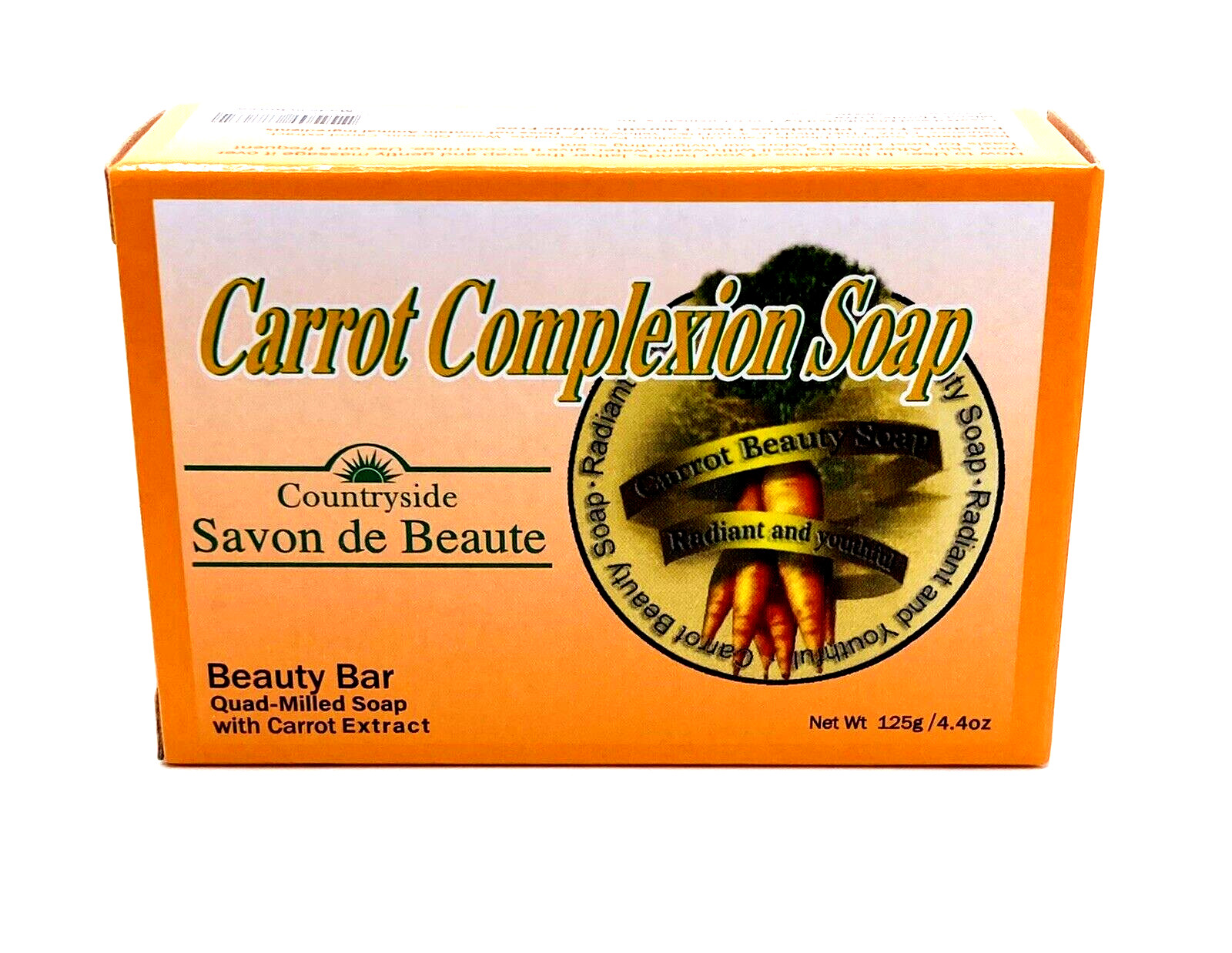 Carrot Complexion Beauty Soap Bar 4.4 oz Cleansing Bath & Body Bar