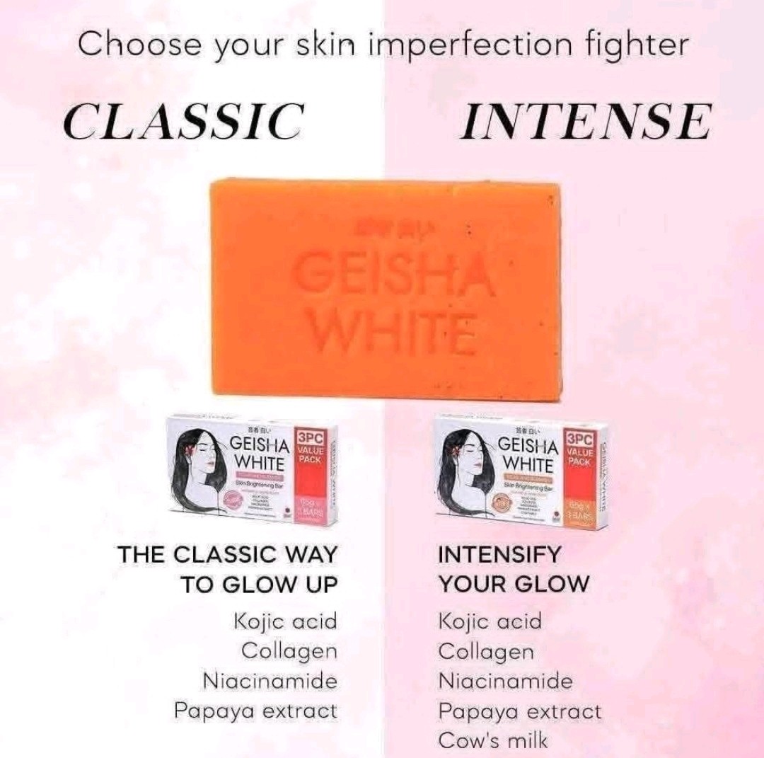 1 Box Geisha White CLASSIC skin Brightening Bar Soap SCAR & BLEMISHES💯👍👌
