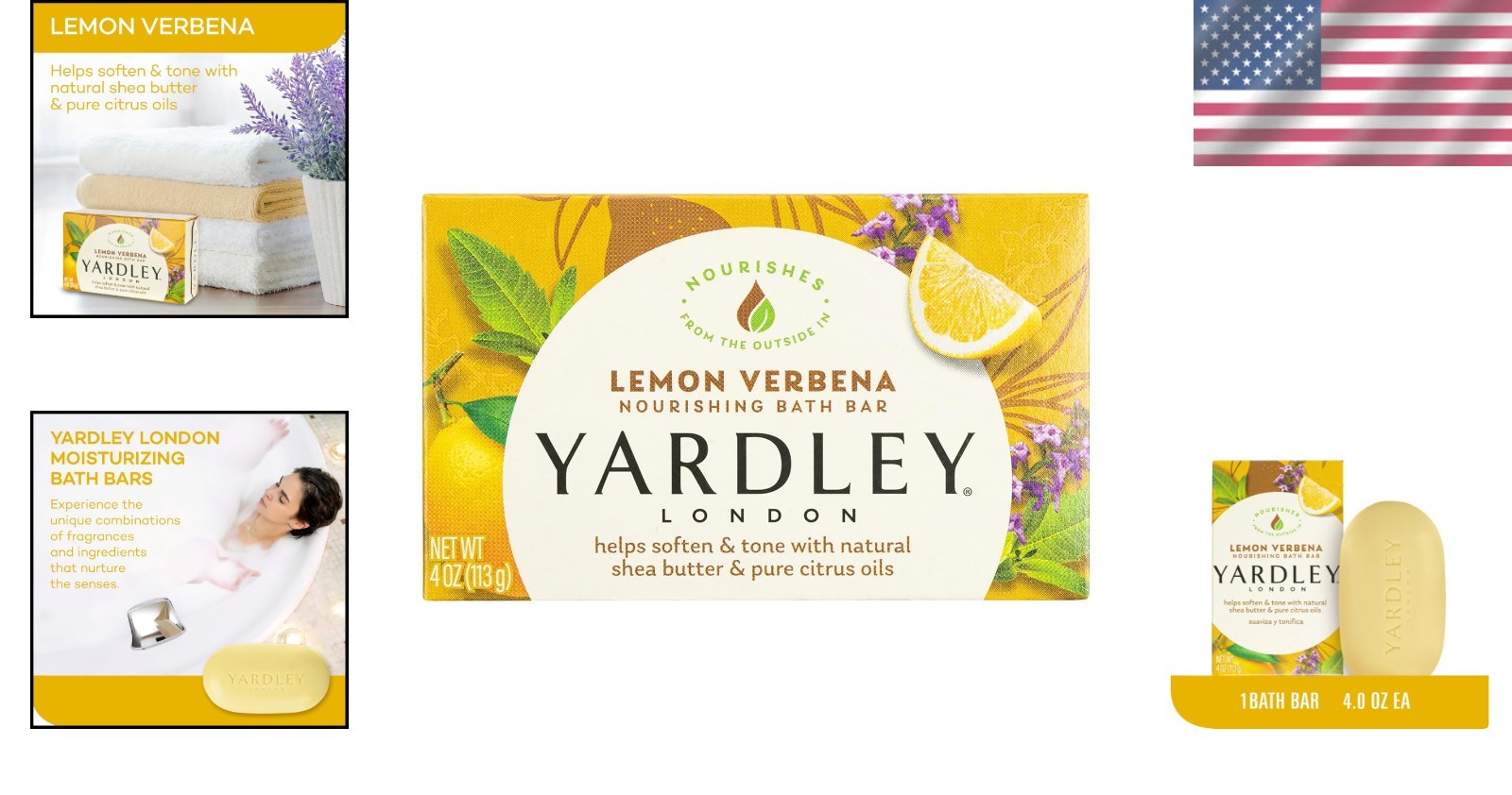 London Lemon Verbena Naturally Moisturizing Bath Bar – 4.25 oz of Luxury