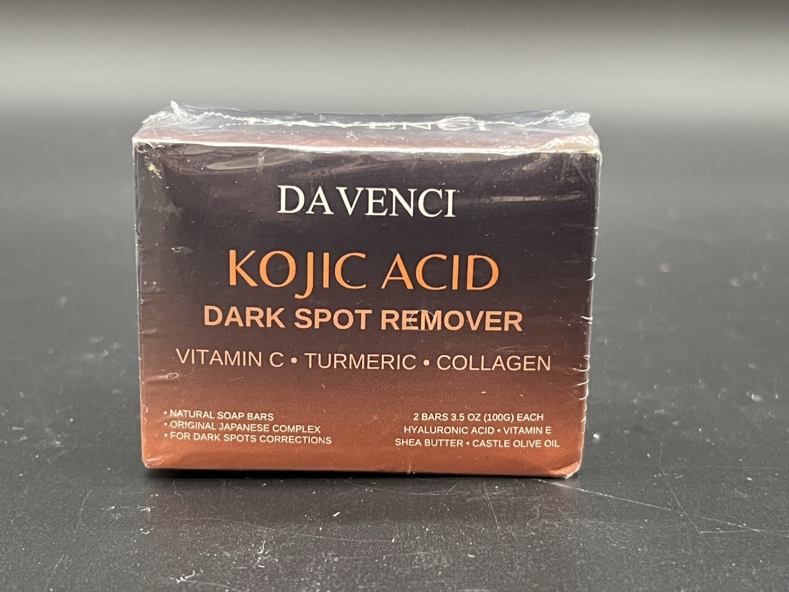 2 Pack Kojic Acid Dark Spot Removal Soap Vitamin C, Tumeric, Collagen 3.5oz Each