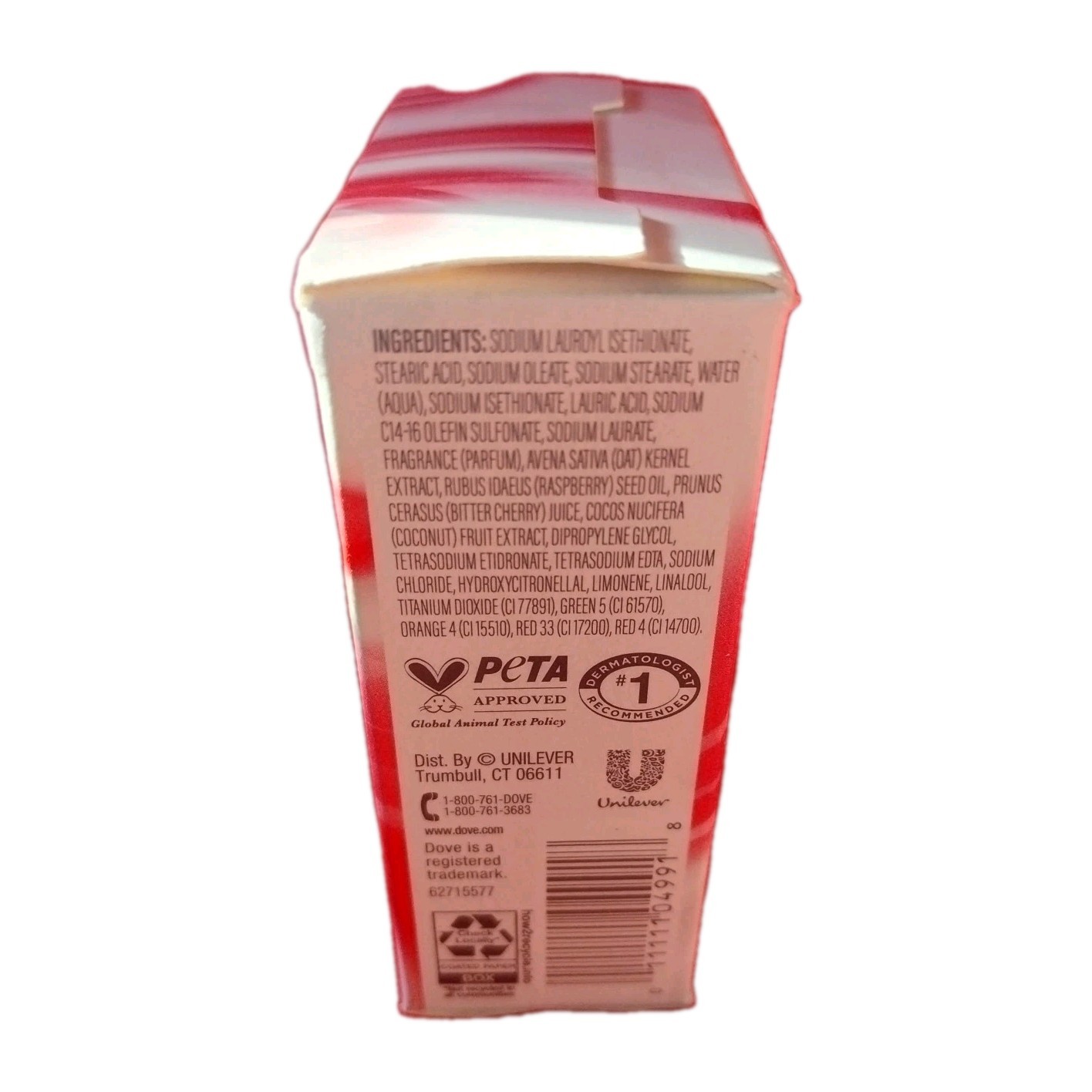 Dove Beauty Plant Based Bar Soap Oat Milk & Berry 5oz PH Balance