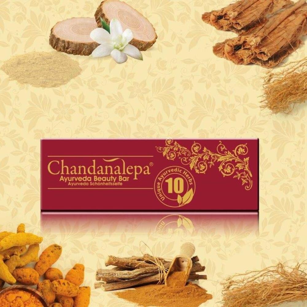 Chandanalepa Ayurvedic Herbal Soap Beauty Skin Care Natural with Pure Fragrant