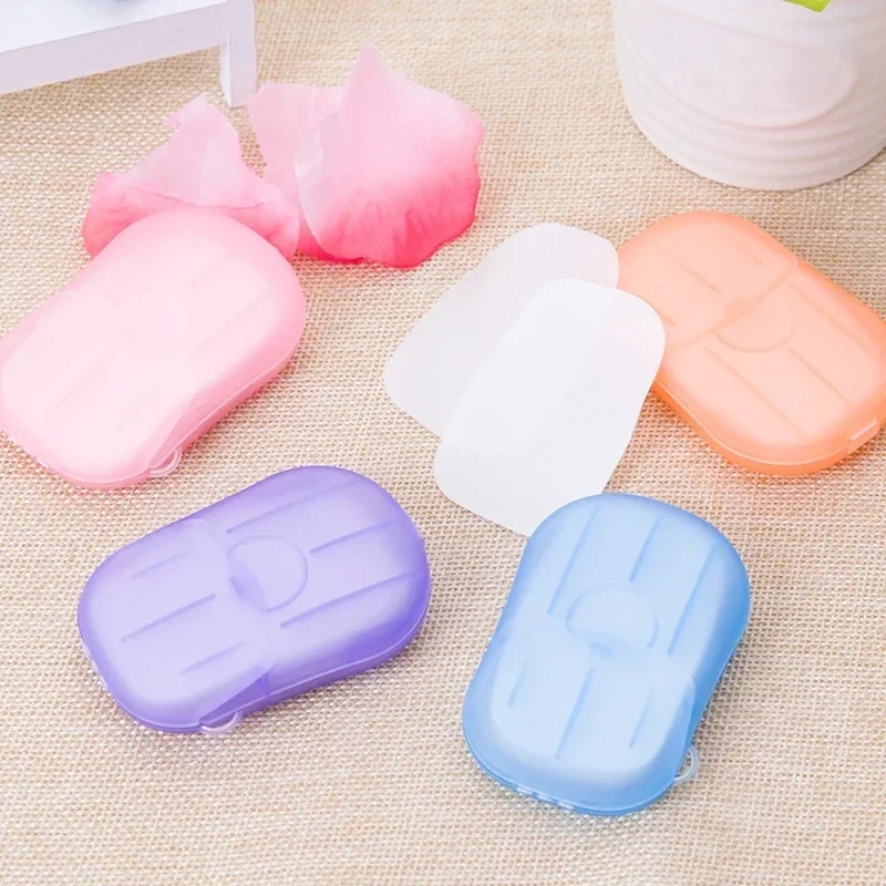 Portable Bathroom Soap Slices Bath Hand Washing Slice Sheets Travel – 20 sheets