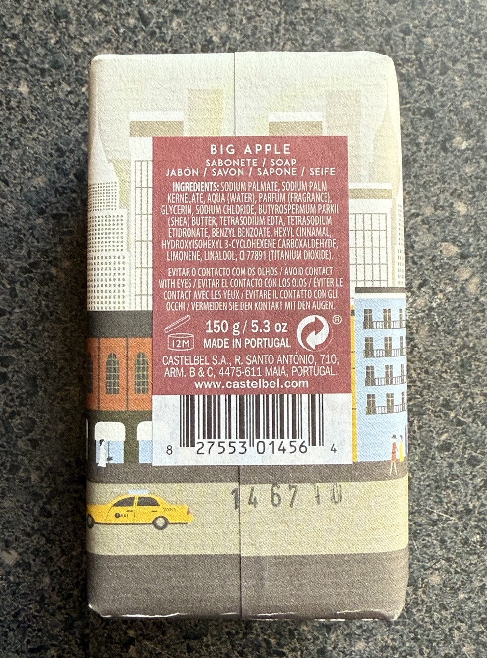 Castelbel HEY THERE NEW YORK Aromatic Bar Soap – BIG APPLE 5.3 oz