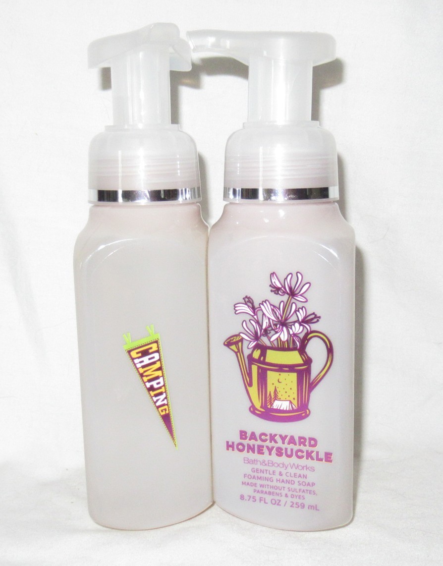 Bath & Body Works Gentle & Clean Foaming Hand Soap Set of 2 BACKYARD HONEYSUCKLE