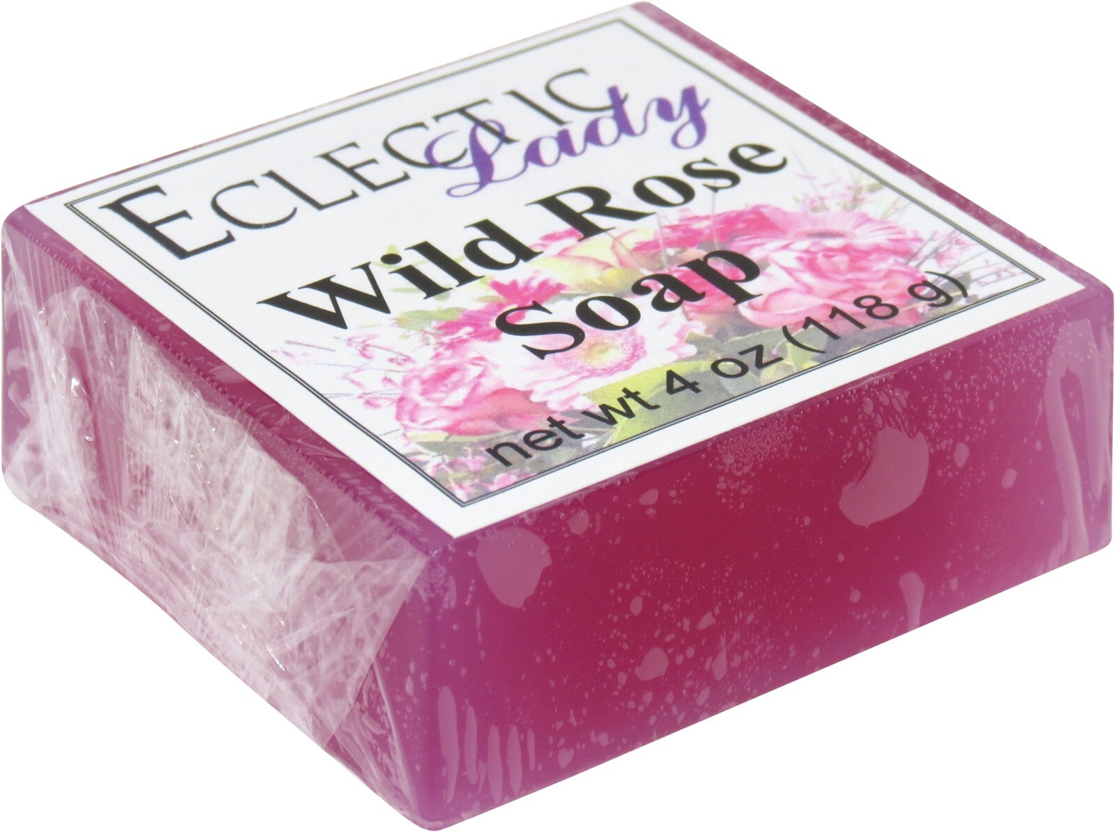 Wild Rose Glycerin Soap by Eclectic Lady, 4 oz Bar
