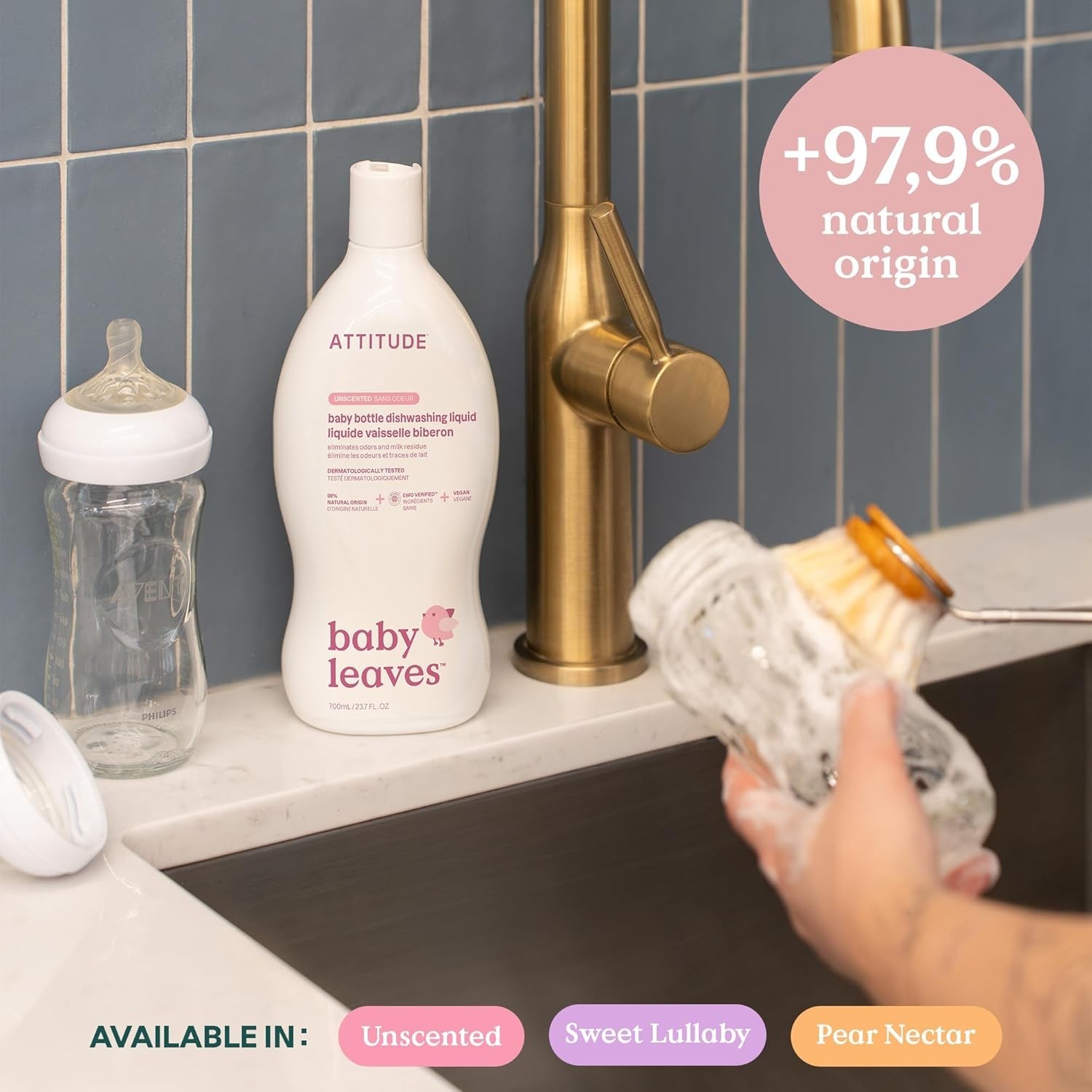 , Fragrance-Free Baby Bottle & Dish Soap – 23.7 Fl Oz – Eco-Friendly