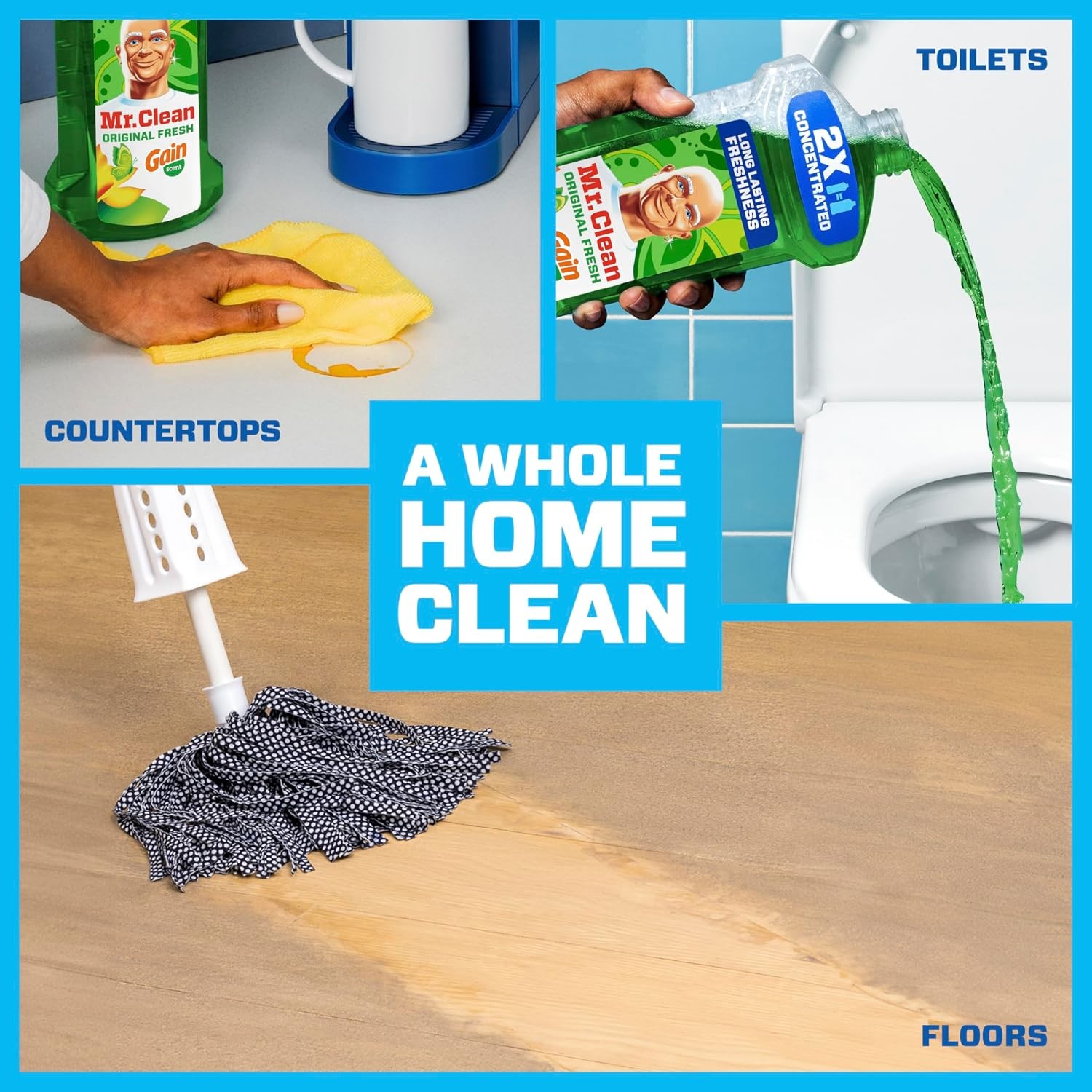 Mr Clean 41 Oz All Purpose Floor Cleaner for Mopping Home Bathroom Kitchen