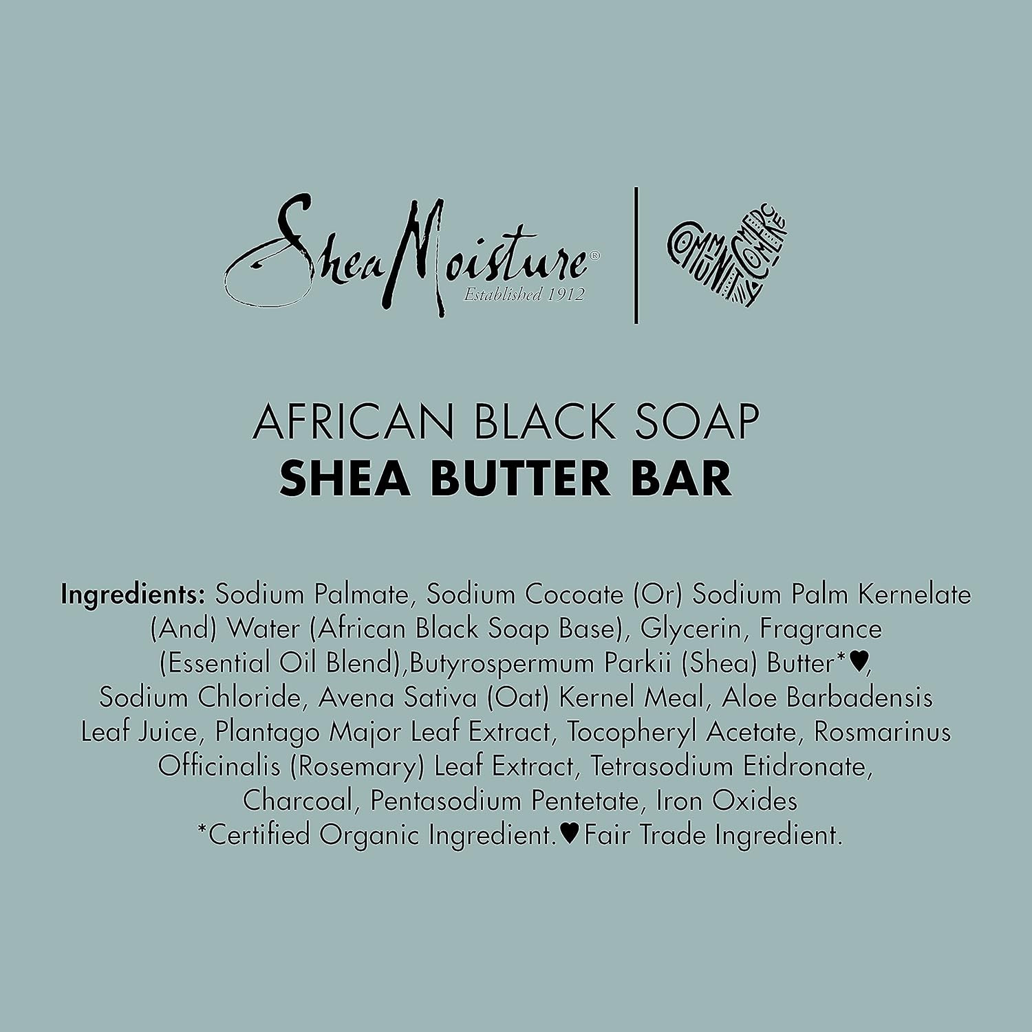 Sheamoisture Bar Soap African Black Soap for Troubled Skin Cleanser with Shea Bu