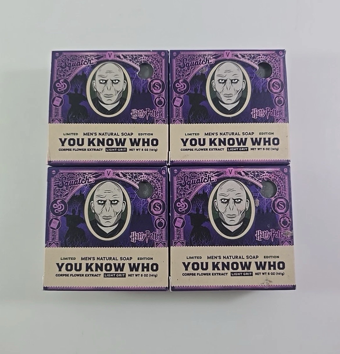 Dr Squatch 4PK Limited Edition Harry Potter You Know Who Natural Bar Soap