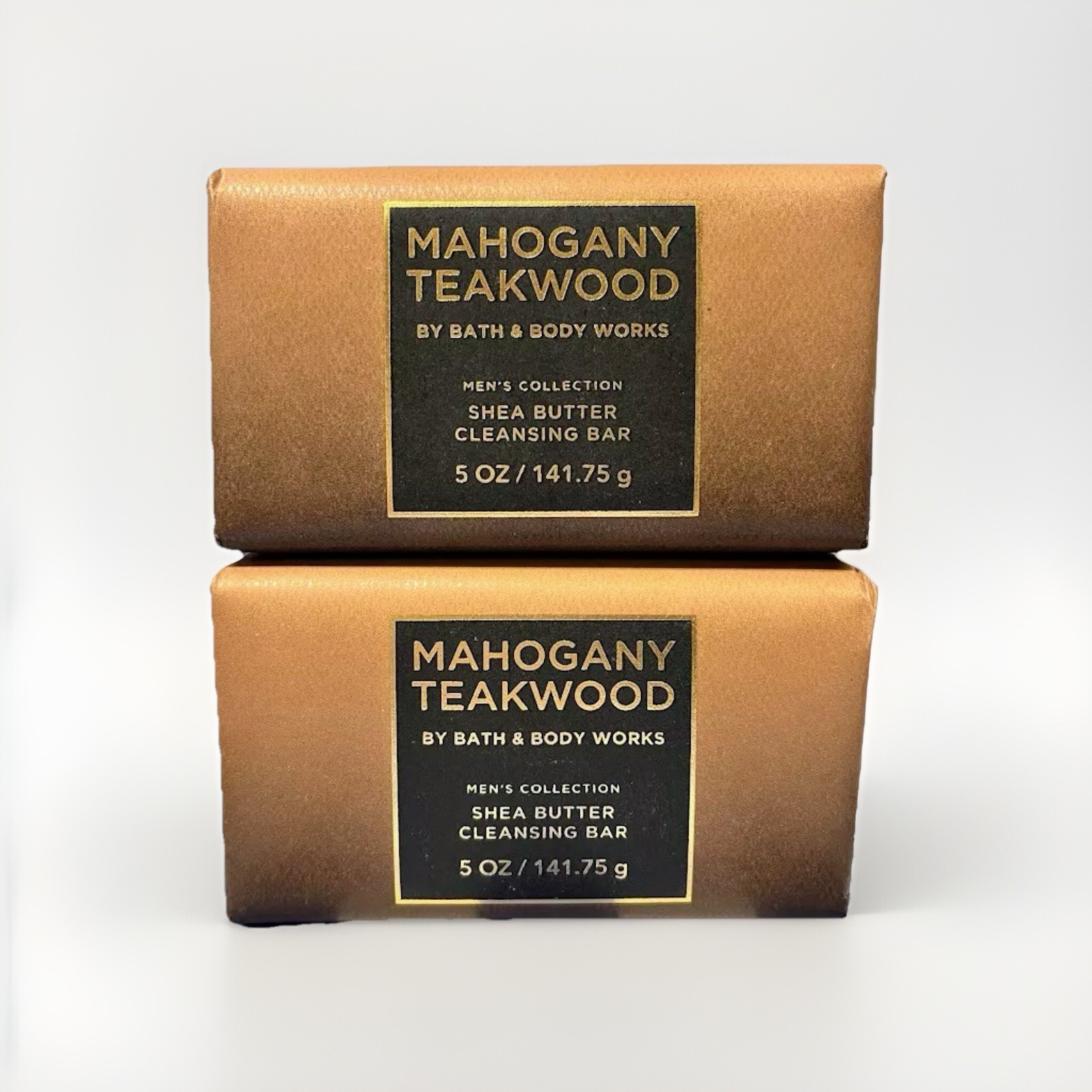 2 Bath & Body Works MAHOGANY TEAKWOOD 5oz Bar Soaps