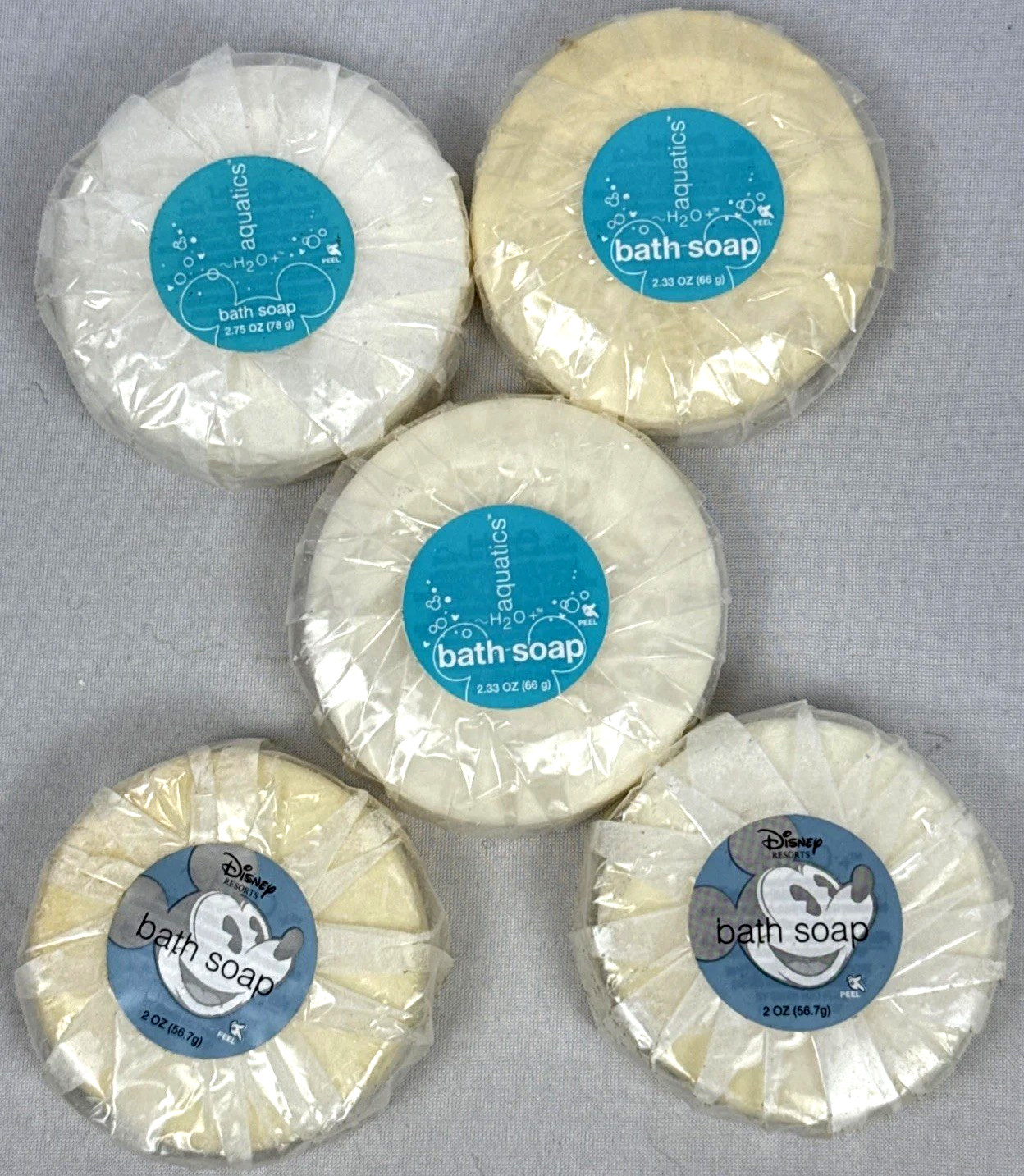 Disney Resorts H2O+ Plus Aquatics Bath Soap And Facial Soap New 5 Bars Sealed