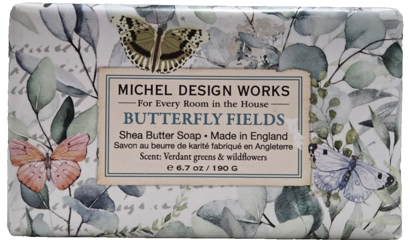 Michel Design Works Butterfly Fields Soap Verdant Greens & Wildflowers 2x 6.7 oz