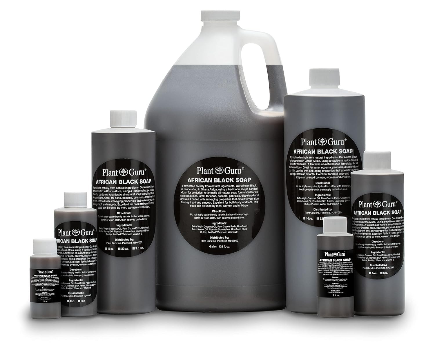 Pure African Black Soap Liquid 32 fl. oz. – Natural Skincare for All Skin Types