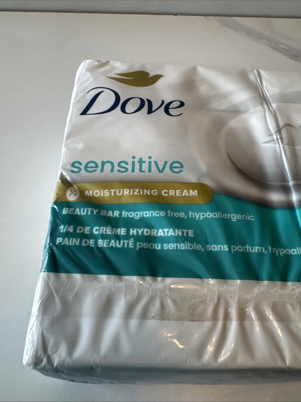 Dove Beauty Bar Sensitive Skin With Moisturizing Cream 3.75 Oz. Each. Pack of 8
