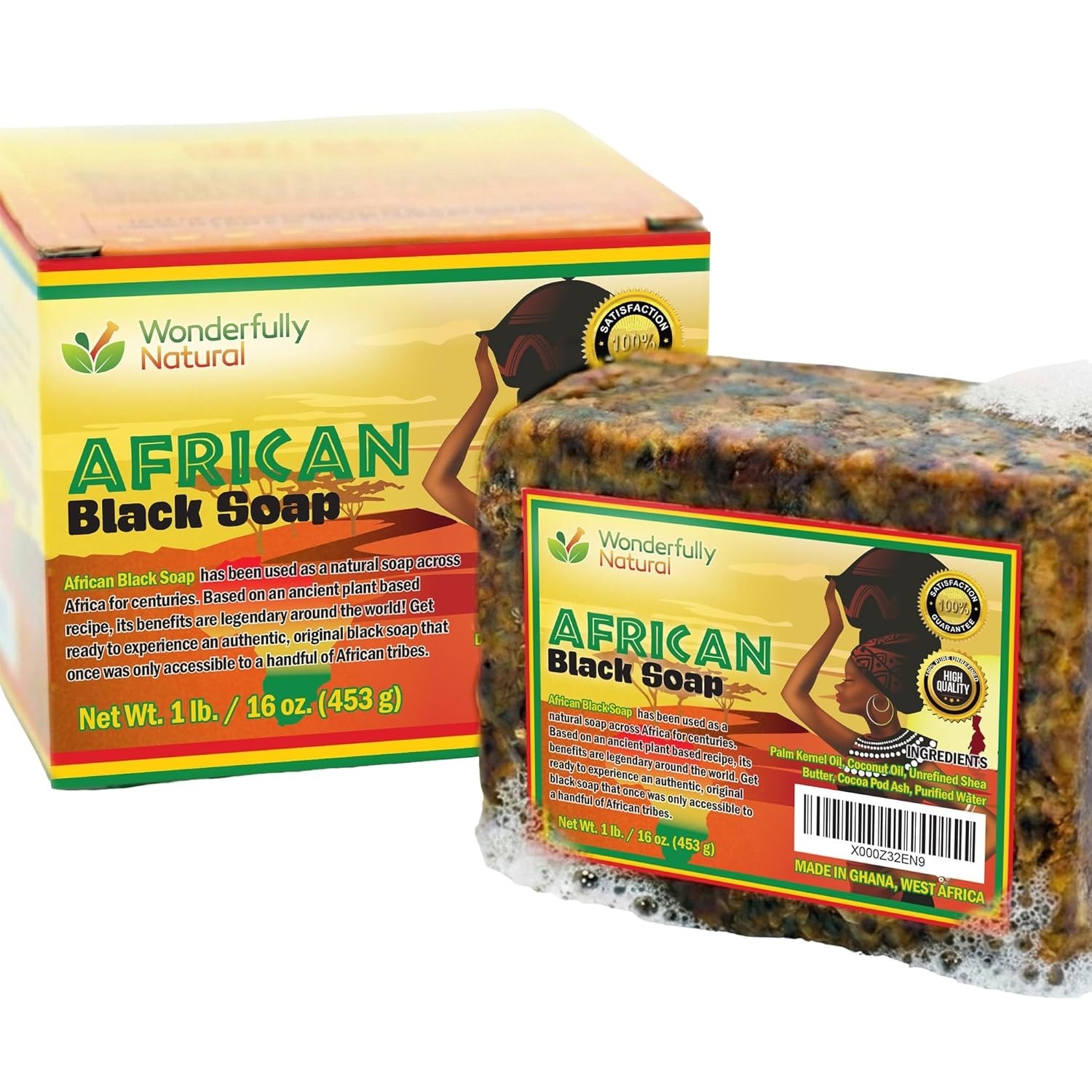 African Black Soap for Acne & Dark Spots | Organic Satisfaction Guarantee | …