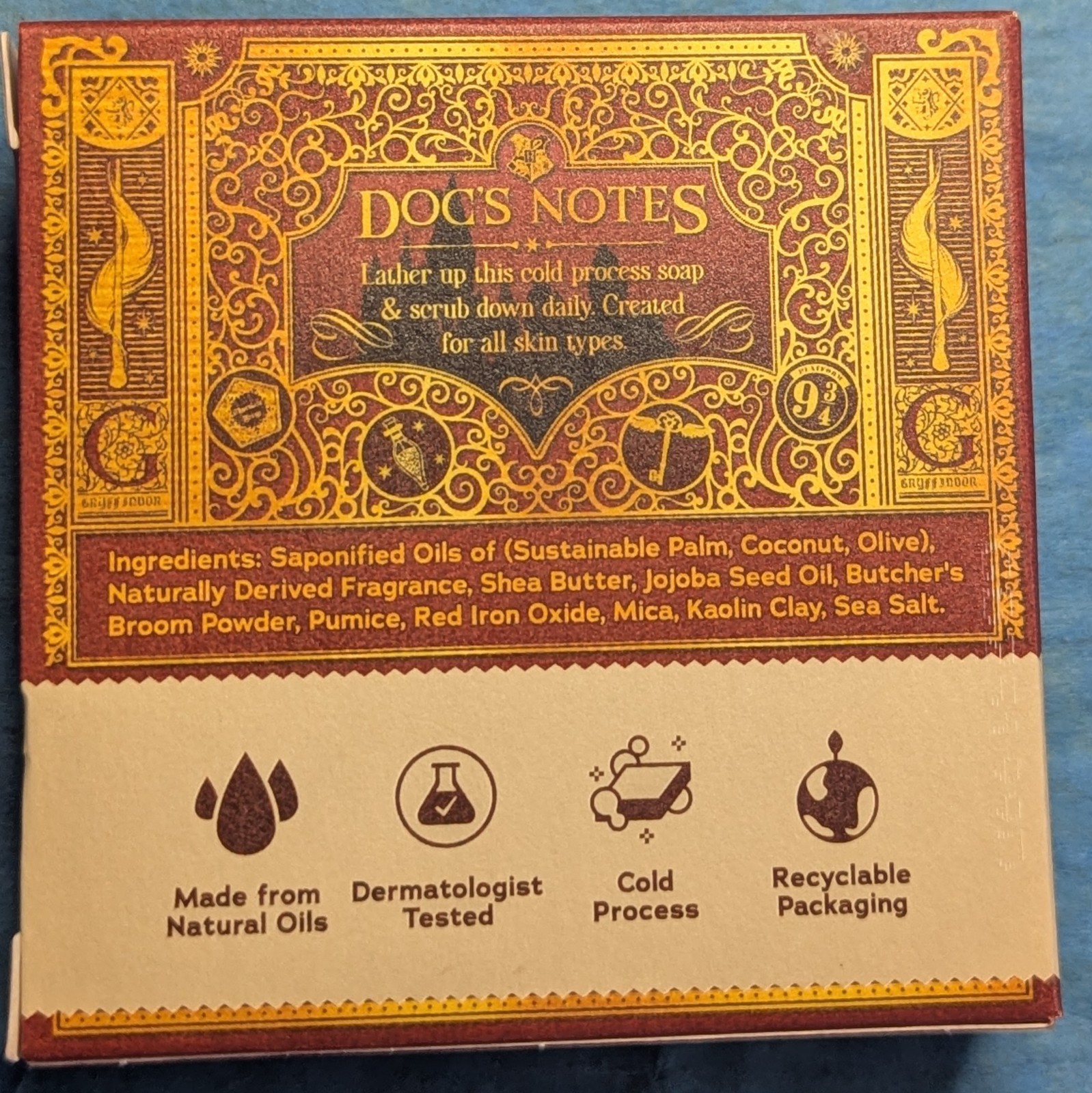Dr. Squatch Harry Potter Men’s Natural Soap The Chosen One 5 oz Medium Grit New