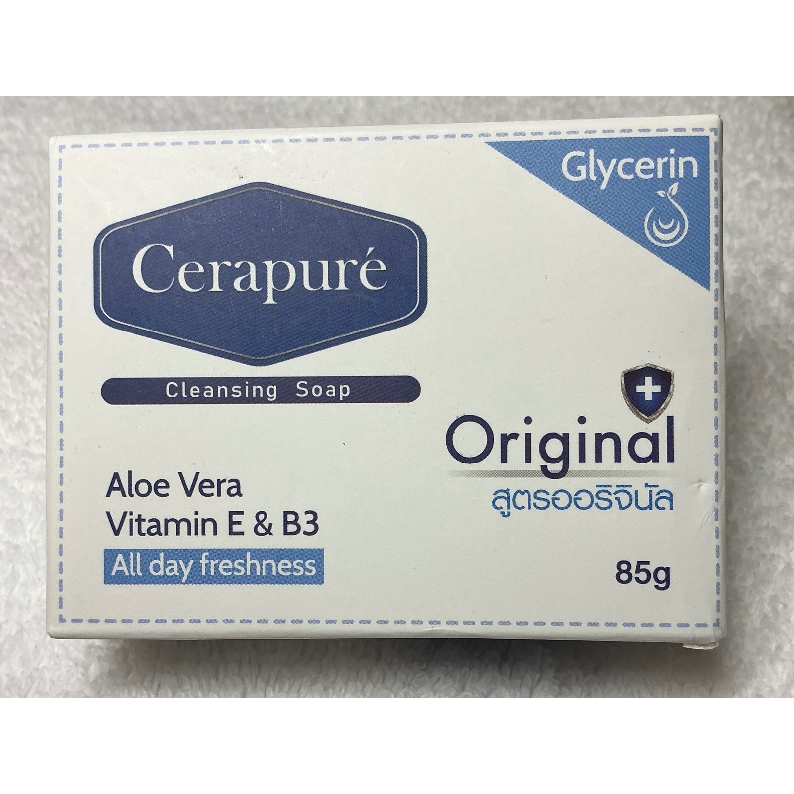 Cerapure Original Cleansing Soap 85g Aloe Vera Vitamin E B3 New Glycerin Bar