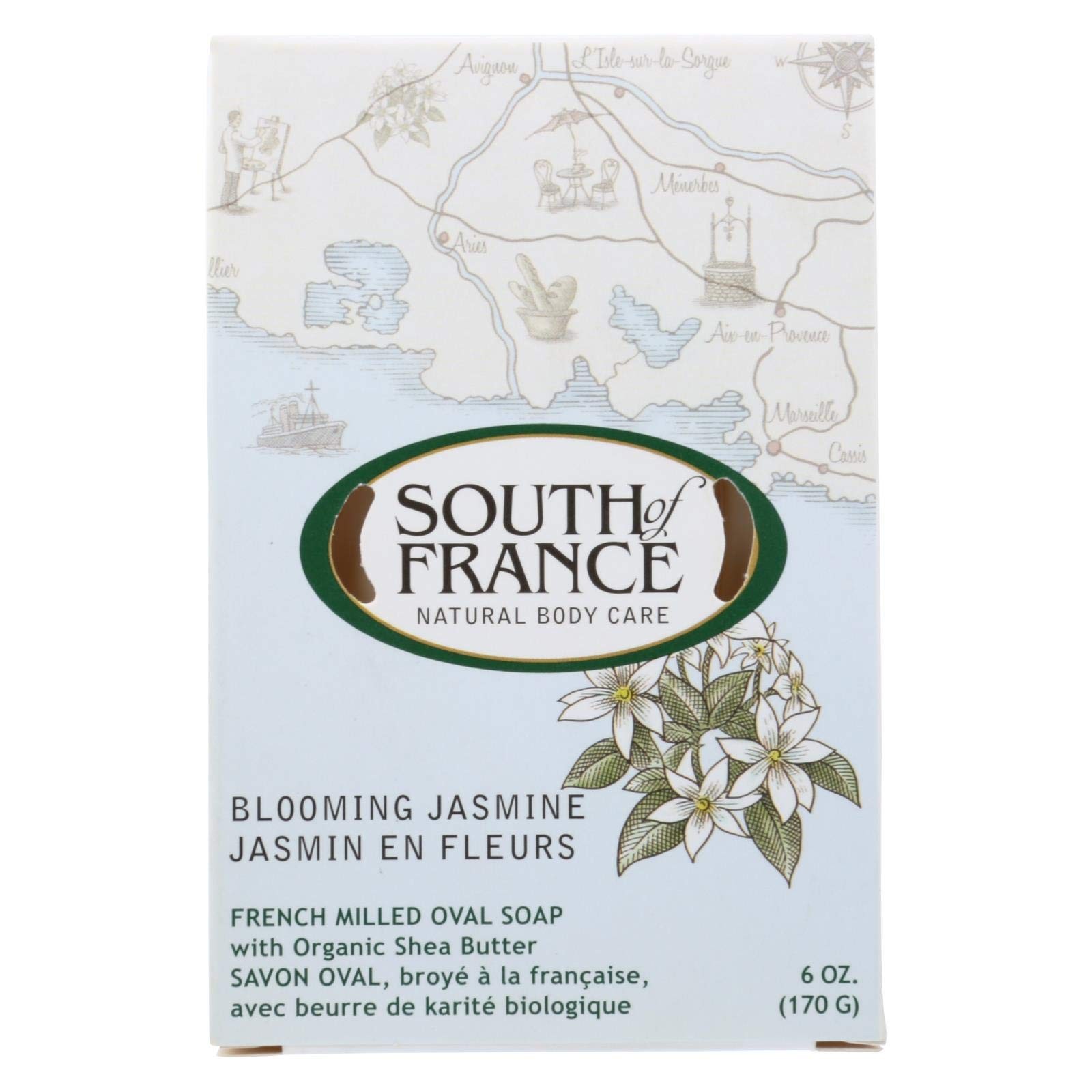 South of France Triple Milled Soap with Coconut Oil and Shea Butter 6 Ounce